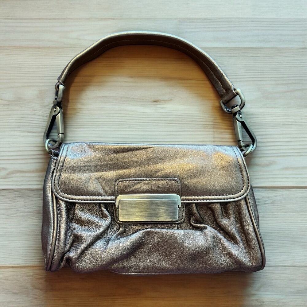 90's/Y2K Vintage Express Metallic Bronze Shoulder Bag